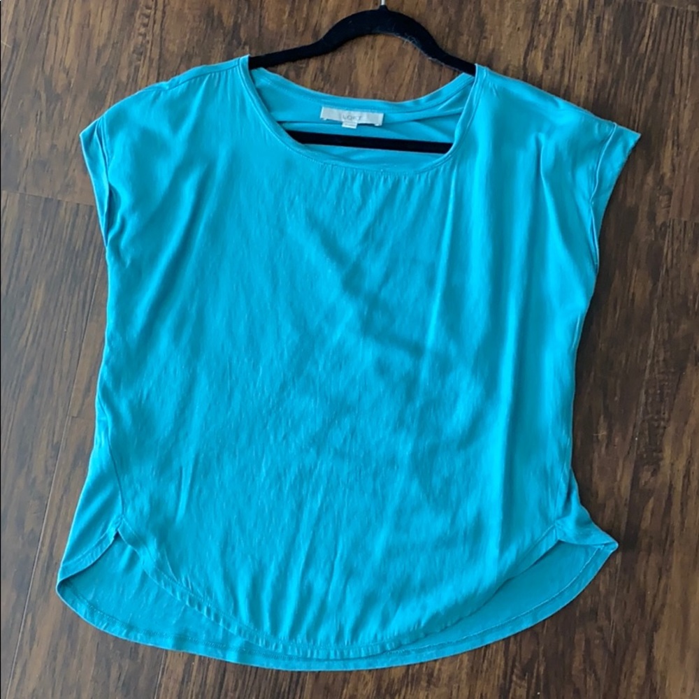 Ann Taylor loft teal shirt